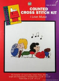 Schroeder & Lucy Cross Stitch Kit - I Love Music