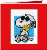 Snoopy Cross Stitch Card Kit - Cool Dude