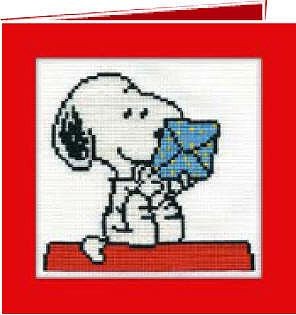 Snoopy Cross Stitch Card Kit - Thinking Of You