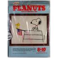 Peanuts Crewel Stitchery Kit - Snoopy And Flag (*Partially Completed)
