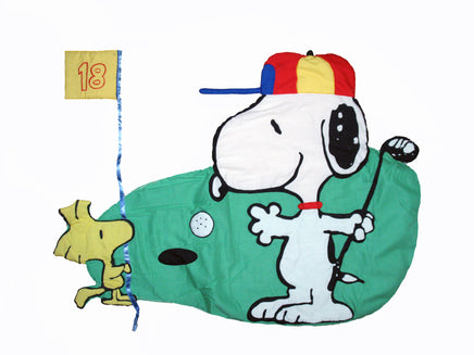 Snoopy 8 - Piece Golfer Crib and Wall Decor Set By Quiltex (Near Mint) - snoopn4pnuts.com