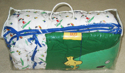 Snoopy 8 - Piece Golfer Crib and Wall Decor Set By Quiltex (Near Mint) - snoopn4pnuts.com