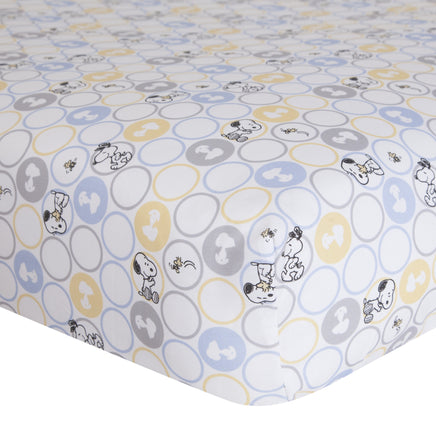 Lambs & Ivy My Little Snoopy Fitted Crib Sheet - snoopn4pnuts.com