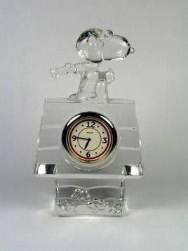 Snoopy Flying Ace Waterford Crystal Clock (No Box) - snoopn4pnuts.com