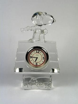 Snoopy Flying Ace Waterford Crystal Clock (No Box) - snoopn4pnuts.com