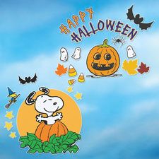 Snoopy Halloween Reusable Window Clings - 2 Full Sheets! - snoopn4pnuts.com
