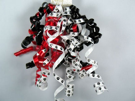 Paw Prints Curly Bow