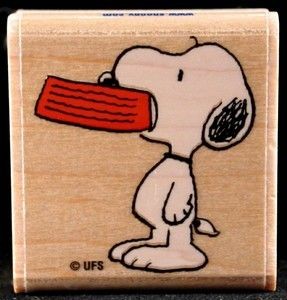 Snoopy Begging Rubber Stamp
