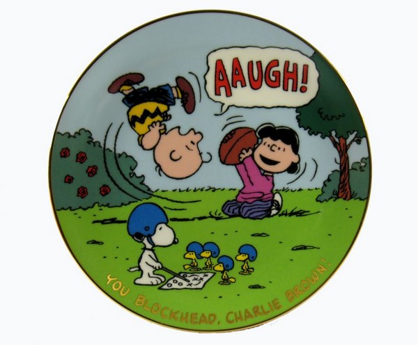 Danbury Mint Magical Moments Plate - You Blockhead, Charlie Brown!