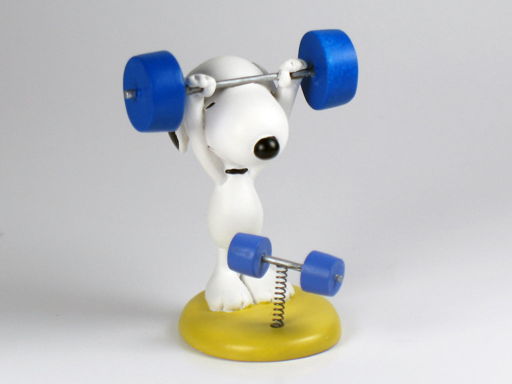 Danbury Mint Snoopy Spring Figurine - Weight Lifter