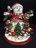 Danbury Mint Peanuts Large Christmas Lighted Snowman Sculpture