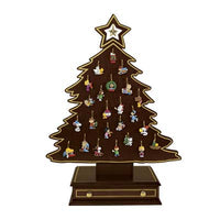 Danbury Mint Peanuts Wood Christmas Tree With 24 Ornaments and Storage Drawer