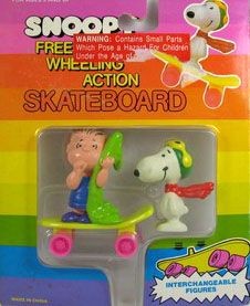 Linus And Flying Ace Free Wheeling Action Skateboard