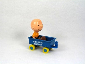 Charlie Brown in diecast wagon (Handle Missing)