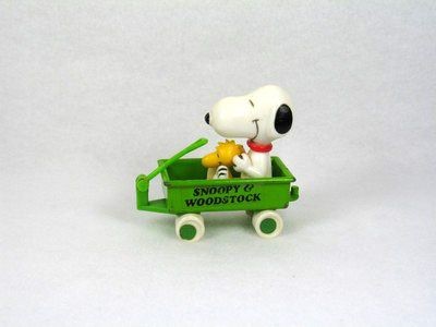 Snoopy and Woodstock in diecast wagon | snoopn4pnuts.com