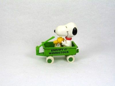 Snoopy and Woodstock in diecast wagon - snoopn4pnuts.com