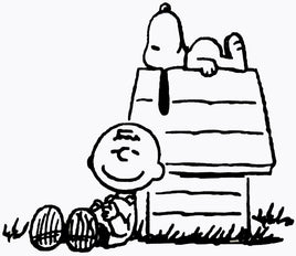 Charlie Brown and Snoopy Die - Cut Vinyl Decal - Black - snoopn4pnuts.com