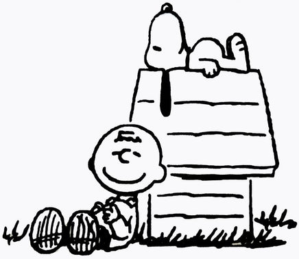 Charlie Brown and Snoopy Die - Cut Vinyl Decal - Black - snoopn4pnuts.com