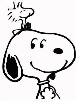 Snoopy and Woodstock Die - Cut Vinyl Decal - Black - snoopn4pnuts.com