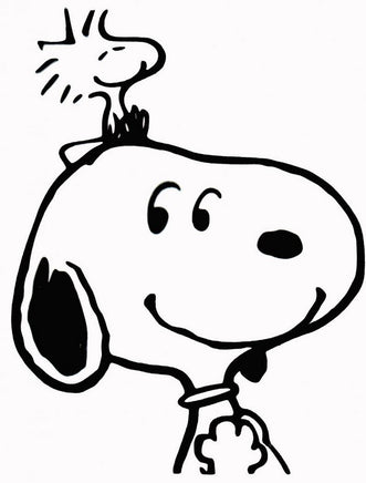 Snoopy and Woodstock Die - Cut Vinyl Decal - Black - snoopn4pnuts.com