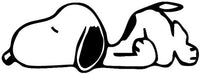 Snoopy Sleeping Die-Cut Vinyl Decal - Black