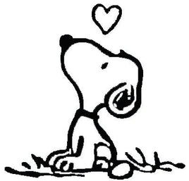 Snoopy Looking Up Die - Cut Vinyl Decal - Black - snoopn4pnuts.com
