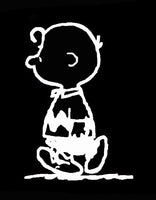 Charlie Brown Walking Die-Cut Vinyl Decal - White
