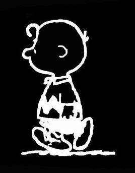 Charlie Brown Walking Die - Cut Vinyl Decal - White - snoopn4pnuts.com