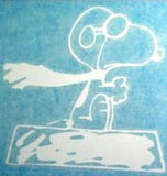 Flying Ace Snoopy Die-Cut Vinyl Decal - White