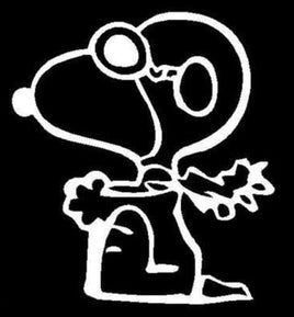 Flying Ace Snoopy Die - Cut Vinyl Decal - White - snoopn4pnuts.com
