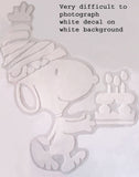 Snoopy's Birthday Cake Die-Cut Vinyl Decal