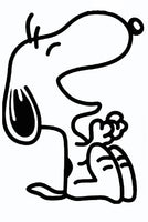 Snoopy Laughing Die-Cut Vinyl Decal - Black