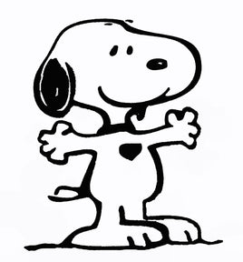 Snoopy Hug Die - Cut Vinyl Decal - Black - snoopn4pnuts.com