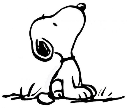 Snoopy Looking Up Die - Cut Vinyl Decal - Black - snoopn4pnuts.com