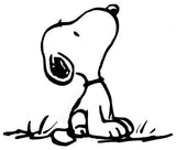 Snoopy Looking Up Die-Cut Vinyl Decal - Black