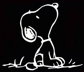 Snoopy Looking Up Die - Cut Vinyl Decal - White - snoopn4pnuts.com