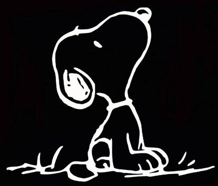 Snoopy Looking Up Die - Cut Vinyl Decal - White - snoopn4pnuts.com