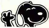 Snoopy Waving Die-Cut Vinyl Decal - Black (Large)