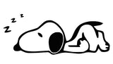 Snoopy Sleeping Zzz Large Die-Cut Vinyl Decal - Black (Large)