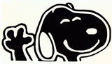 Snoopy Waving Die-Cut Vinyl Decal - Black (Small)