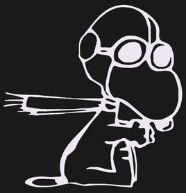 Flying Ace Snoopy Die - Cut Vinyl Decal - White - snoopn4pnuts.com