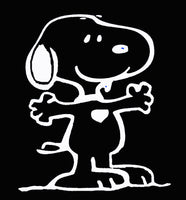 Snoopy Hug Die-Cut Vinyl Decal - White