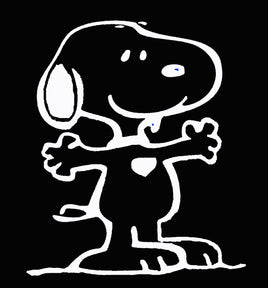 Snoopy Hug Die - Cut Vinyl Decal - White - snoopn4pnuts.com