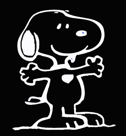 Snoopy Hug Die - Cut Vinyl Decal - White - snoopn4pnuts.com