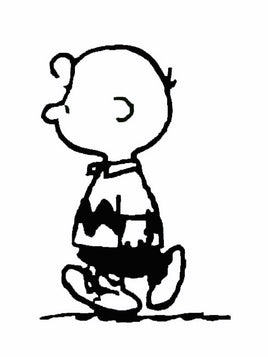 Charlie Brown Walking Die - Cut Vinyl Decal - Black - snoopn4pnuts.com