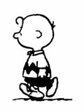 Charlie Brown Walking Die-Cut Vinyl Decal - Black