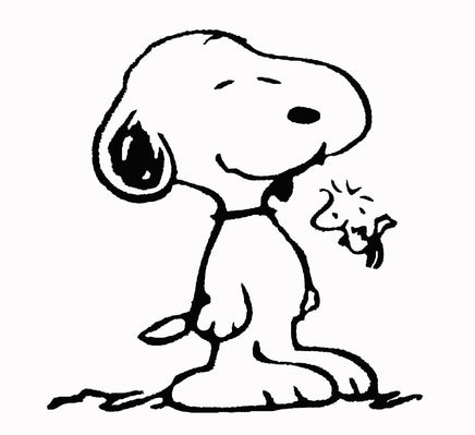 Snoopy and Woodstock Die - Cut Vinyl Decal - Black - snoopn4pnuts.com