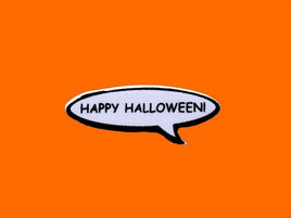 Thought Bubble Scrapbooking Embellishment - Happy Halloween!