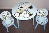 Baby Snoopy Wood Table and Chairs Set (NEW IN BOX) - RARE!