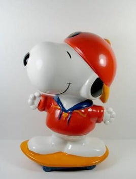 Snoopy Skateboarder Bank